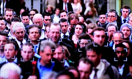 Targets around faces to be captured and compared in a facial recognition system.
