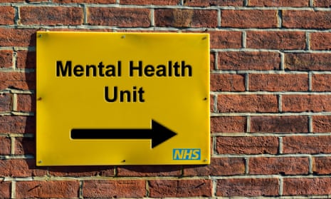 A sign saying Mental Health Unit, NHS.