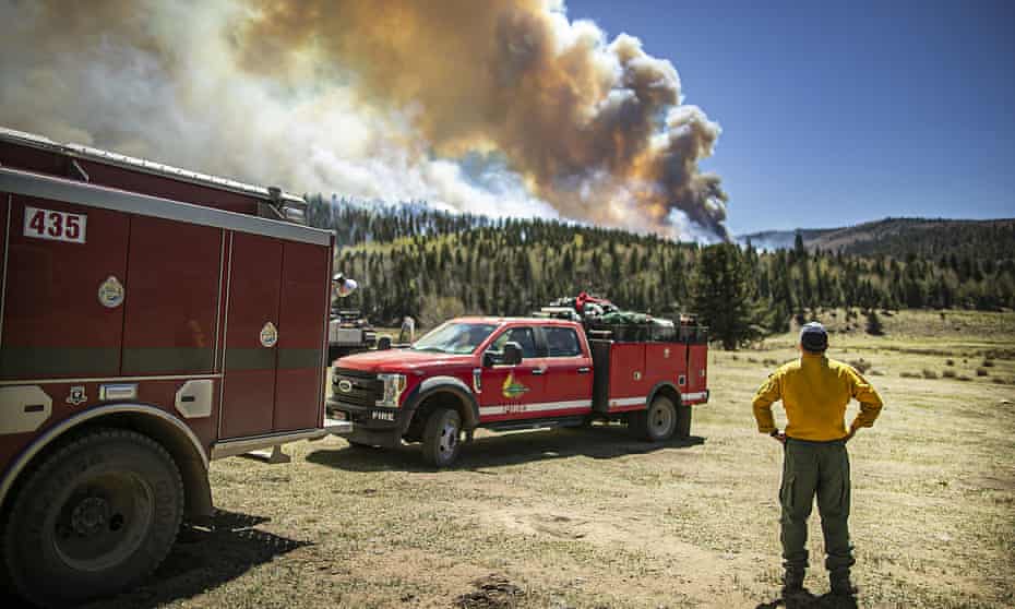 Gusty winds were expected on Friday for fire crews battling blazes across Texas, Colorado and New Mexico before cooler weather arrives at the weekend.