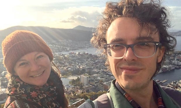 Rhiannon Inman Simpson and Pete Hillstrom in Norway, where they lived for six years