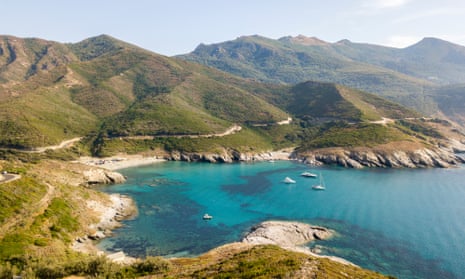 Cap Corse with beach and turquoise water