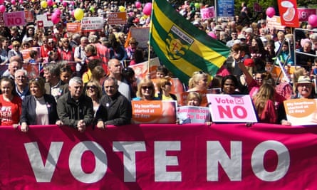 A pro-life rally in Dublin last weekend.