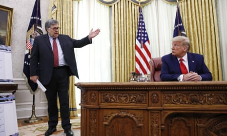 William Barr with Trump in the Oval Office in July 2020.