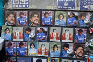 Maradona magnets inspired by religious icons on sale in Naples
