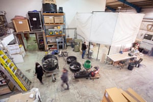 The workshop area. Artem in west London have been producing special effects for film, theatre and TV for nearly 30 years.