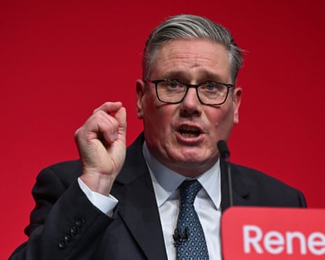 Keir Starmer during his speech at Labour conference.