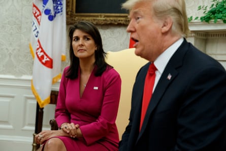 Donald Trump and Nikki Haley sitting together.