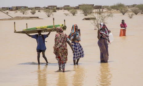 Floods caused by heavy seasonal rains destroyed homes in Khartoum state, Sudan in August 2020.