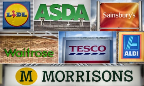 a selection of UK supermarket logos