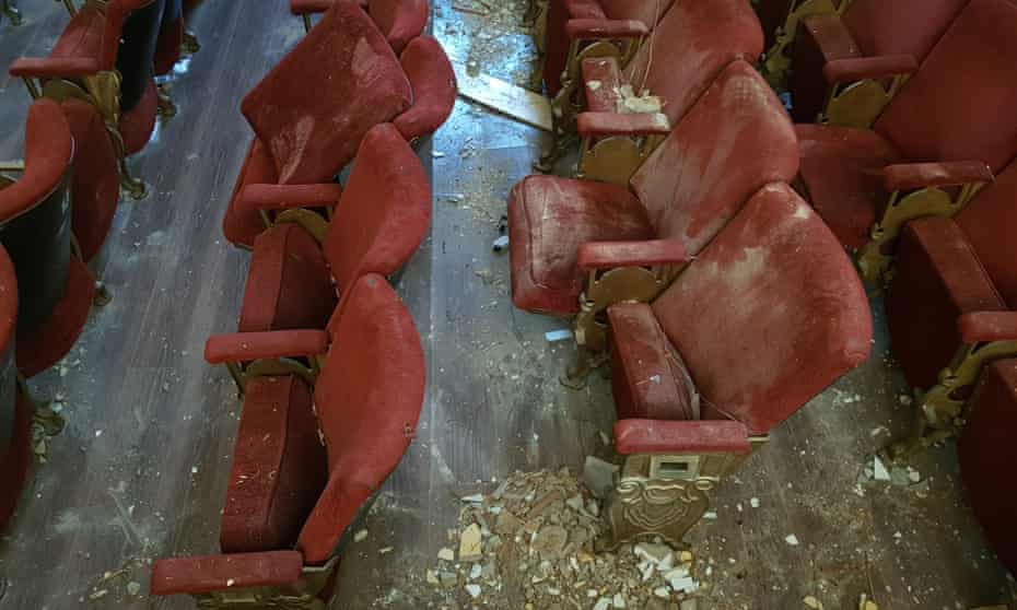 Blast damage … Theatre Gemmayze in Beirut, one of many stages the Theatre Relief Group hopes to help.