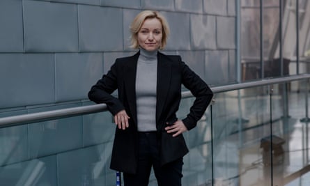 Anna Łubian-Halicka in the TVP building in Warsaw
