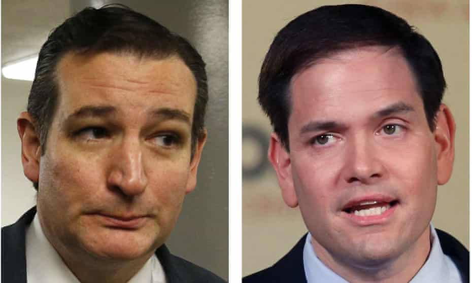 Republican presidential candidates Ted Cruz and Marco Rubio