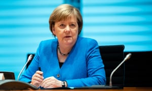 Angela Merkel during the interview