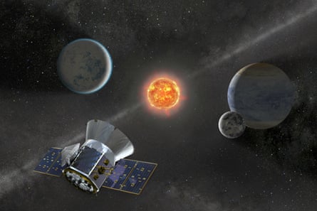 Illustration of Tess hunting for new planets