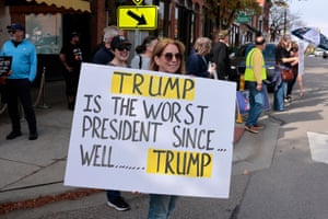 Demonstrators in Howell, Michigan.