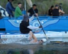 British Australian athlete swims 55km in WA’s croc-filled Ord River to set world record – video