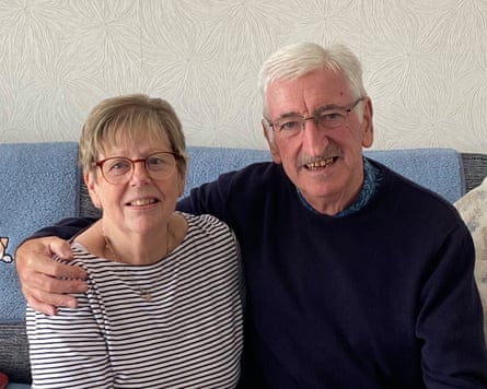 Janet and David Middleton – older couple on a sofa