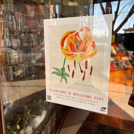 ‘Everyone is welcome here but if you’re a federal agent, to enter past this point, we’ll need to see a warrant signed by a judge.’