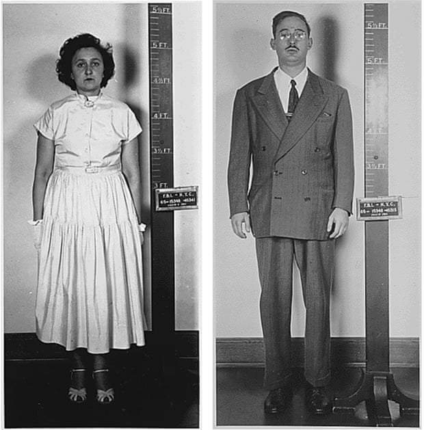 Ethel and Julius Rosenberg after their arrest in New York for espionage in 1950.