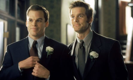 Michael C Hall and Peter Krause in Six Feet Under.