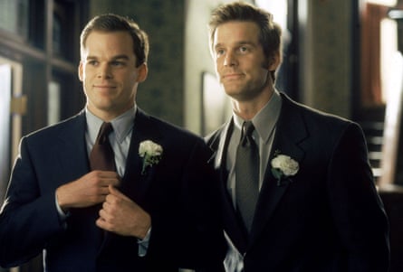 Michael C Hall and Peter Krause in Six Feet Under.
