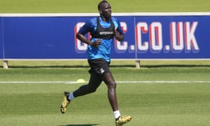 Mamadou Sakho during a Crystal Palace training session.