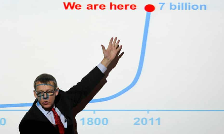 Hans Rosling gives a presentation outlining key innovations needed during 2012 to tackle global challenges such as disease and poverty, during an event at the London School of Economics, central London, in 2012.