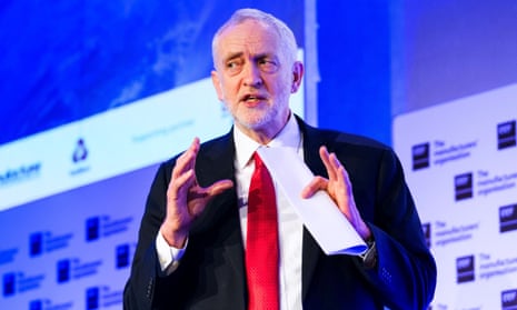 Jeremy Corbyn speaking to the EEF conference in London on Tuesday.