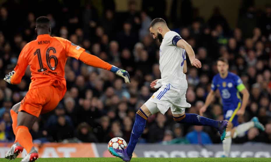 Karim Benzema hat-trick for Real Madrid puts Chelsea on brink of exit | Champions League | The Guardian