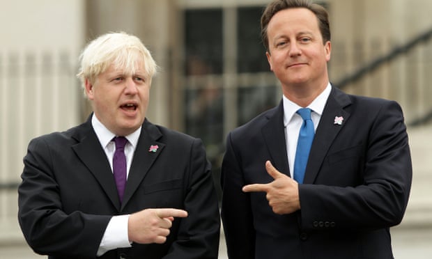 Boris Johnson, at the time he was Mayor of London, with Cameron in 2012.
