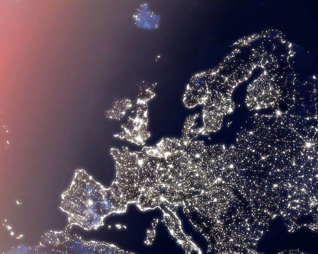 Europe at night