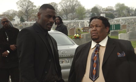 Idris Elba with Robert F Chew in the The Wire.