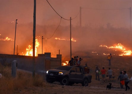 Fires blaze all around at La Candelaria, in Córdoba province, Argentina, 30 September 2020