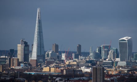 The Shard in London towers over its neighbours