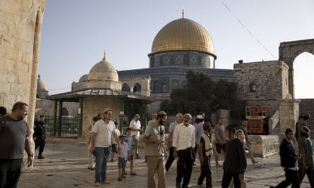 Jews visit the Temple Mount, known to Muslims as the Noble Sanctuary, on the al-Aqsa mosque compound in Jerusalem in September.