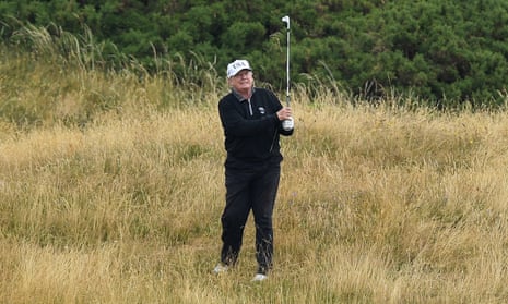 The man suffered a stroke during Trump’s visit to his Turnberry golf resort.