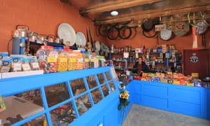Wally’s sister in law, Susan Lange, behind the counter at the Tankwa Padstal general dealer
