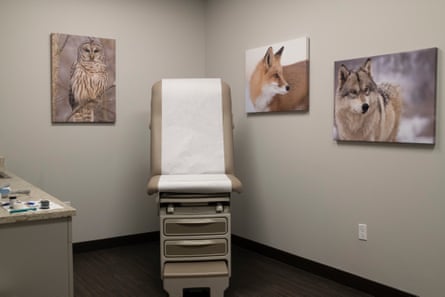 An exam room in the clinic at Gaudiani Clinic in Denver, Colorado.