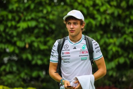 Kimi Antonelli walks in the paddock before the Singapore Grand Prix