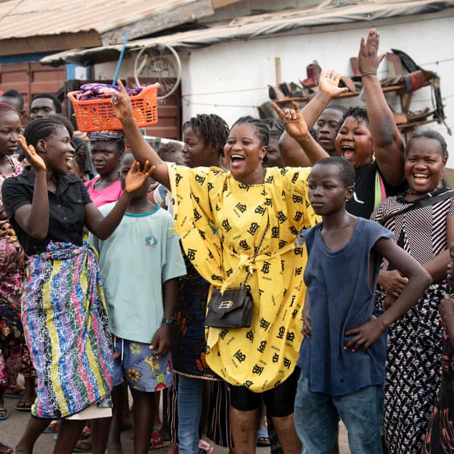 Fans cheer the riders at the culmination of the Women's race.