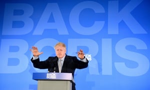 Boris Johnson at his leadership campaign launch in London, June 2019