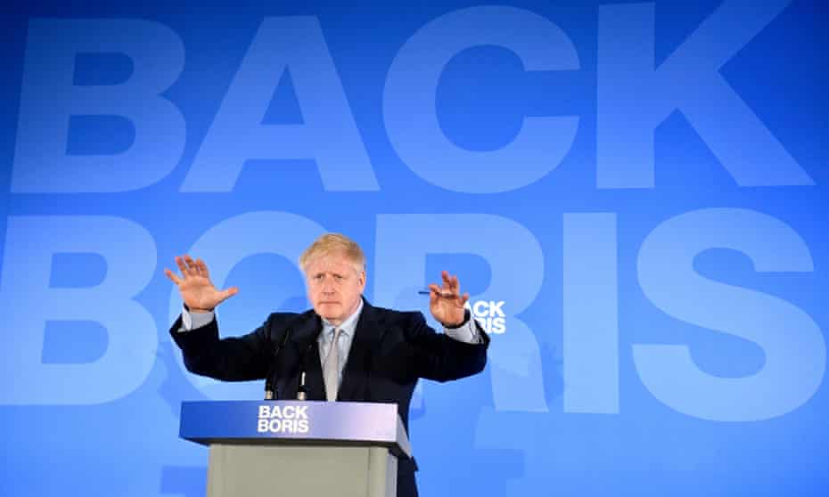Boris Johnson at his leadership campaign launch in London, June 2019