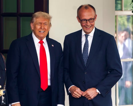 Donald Trump meets German chancellor Freiderich Merz at the White House, 5 June 2025.