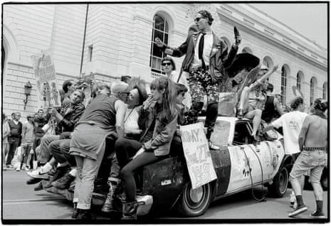 Club Chaos and Klubstitute float in the SFLGBT Pride Parade, June 25, 1989