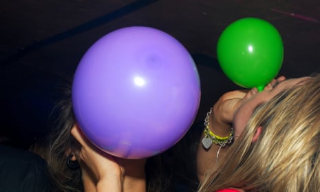 People using laughing gas in a club in 2007