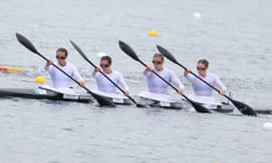 New Zealand women's K4 team.
