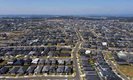Aerial view of new housing