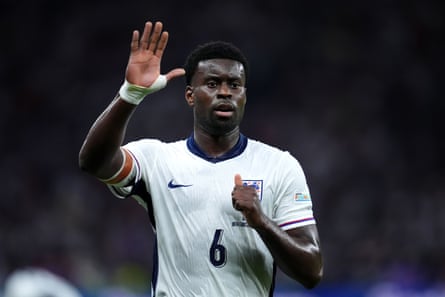Marc Guéhi playing for England