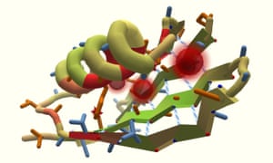 a screen grab of a protein structures from the game foldit