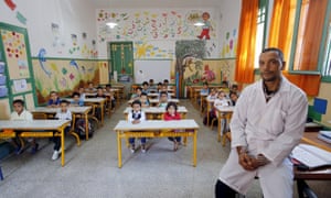 The start of the new school year for teacher Moulay Ismael Lamrani at Oudaya primary school